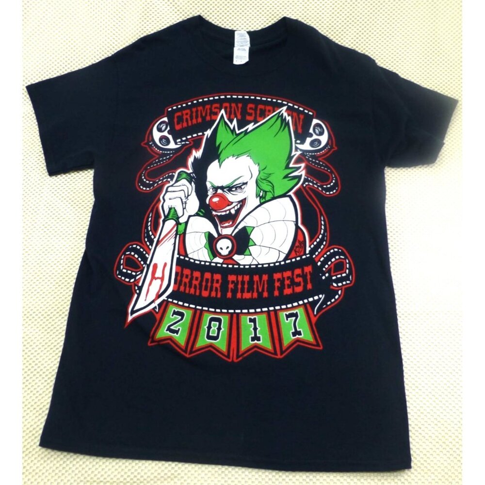 Crimson Screen Horror Film Fest 2017 Graphic Tee M Gildan Heavy Cotton‎